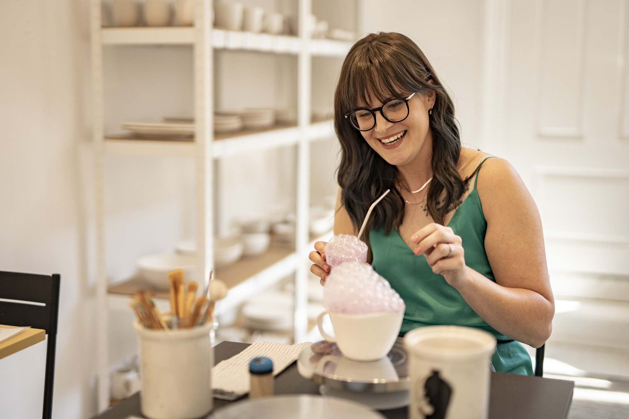 Kim Berkhuizen i sin ateljé